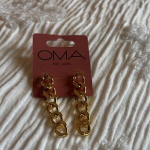 Oma The Label Osa Drop Earrings in Gold-Tone New dangle earrings